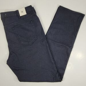 NEW Banana Republic Slim Fit Linen Cotton Traveler Pant Stetch Navy Blue 40x34